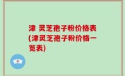 津 灵芝孢子粉价格表(津灵芝孢子粉价格一览表)