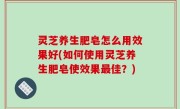 灵芝养生肥皂怎么用效果好(如何使用灵芝养生肥皂使效果最佳？)