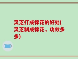 灵芝打成棉花的好处(灵芝制成棉花，功效多多)