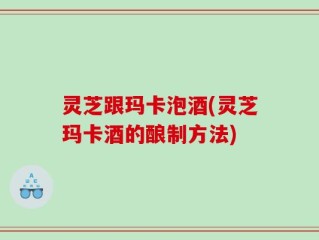 灵芝跟玛卡泡酒(灵芝玛卡酒的酿制方法)