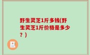 野生灵芝1斤多钱(野生灵芝1斤价格是多少？)