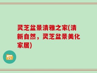 灵芝盆景清雅之家(清新自然，灵芝盆景美化家居)