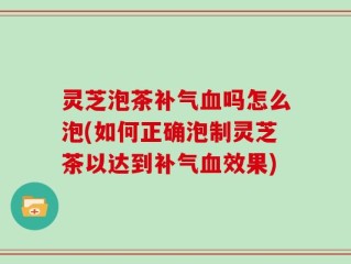 灵芝泡茶补气血吗怎么泡(如何正确泡制灵芝茶以达到补气血效果)