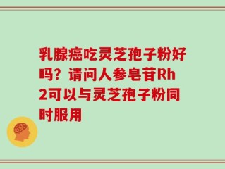 乳腺癌吃灵芝孢子粉好吗？请问人参皂苷Rh2可以与灵芝孢子粉同时服用