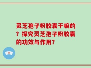 灵芝孢子粉胶囊干嘛的？探究灵芝孢子粉胶囊的功效与作用？
