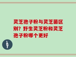 灵芝孢子粉与灵芝菌区别？野生灵芝粉和灵芝孢子粉哪个更好