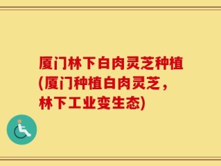 厦门林下白肉灵芝种植(厦门种植白肉灵芝，林下工业变生态)