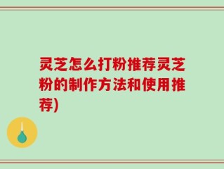 灵芝怎么打粉推荐灵芝粉的制作方法和使用推荐)