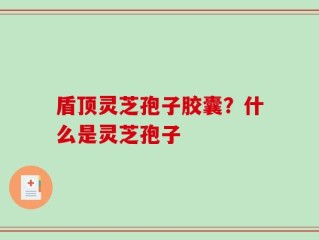 盾顶灵芝孢子胶囊？什么是灵芝孢子