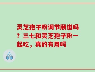 灵芝孢子粉调节肠道吗？三七和灵芝孢子粉一起吃，真的有用吗