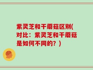 紫灵芝和干蘑菇区别(对比：紫灵芝和干蘑菇是如何不同的？)