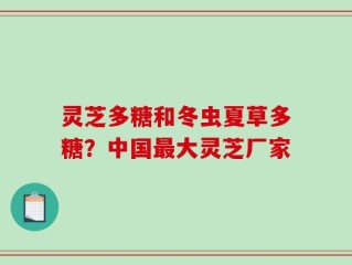 灵芝多糖和冬虫夏草多糖？中国最大灵芝厂家