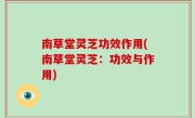 南草堂灵芝功效作用(南草堂灵芝：功效与作用)