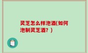 灵芝怎么样泡酒(如何泡制灵芝酒？)