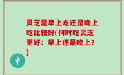 灵芝是早上吃还是晚上吃比较好(何时吃灵芝更好：早上还是晚上？)