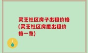 灵芝社区房子出租价格(灵芝社区房屋出租价格一览)