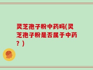 灵芝孢子粉中药吗(灵芝孢子粉是否属于中药？)