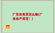 广东也有灵芝么嘛(广东也产灵芝！)
