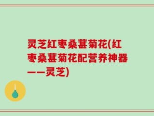 灵芝红枣桑葚菊花(红枣桑葚菊花配营养神器——灵芝)