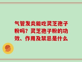 气管发炎能吃灵芝孢子粉吗？灵芝孢子粉的功效、作用及禁忌是什么