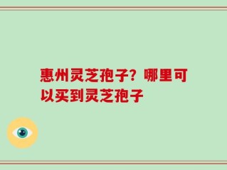 惠州灵芝孢子？哪里可以买到灵芝孢子