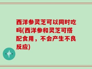 西洋参灵芝可以同时吃吗(西洋参和灵芝可搭配食用，不会产生不良反应)