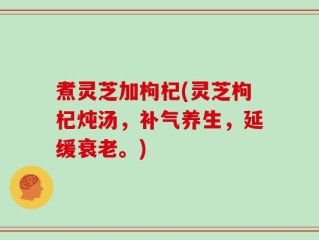 煮灵芝加枸杞(灵芝枸杞炖汤，补气养生，延缓衰老。)