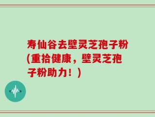 寿仙谷去壁灵芝孢子粉(重拾健康，壁灵芝孢子粉助力！)