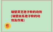 碰壁灵芝孢子粉的功效(碰壁丝瓜孢子粉的功效及作用)