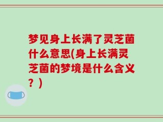 梦见身上长满了灵芝菌什么意思(身上长满灵芝菌的梦境是什么含义？)