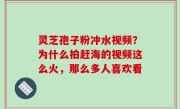 灵芝孢子粉冲水视频？为什么拍赶海的视频这么火，那么多人喜欢看