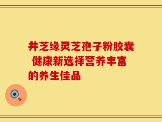 井芝缘灵芝孢子粉胶囊 健康新选择营养丰富的养生佳品