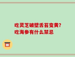 吃灵芝破壁舌苔变黄？吃海参有什么禁忌