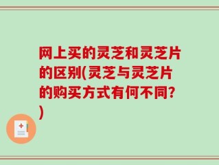 网上买的灵芝和灵芝片的区别(灵芝与灵芝片的购买方式有何不同？)
