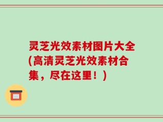 灵芝光效素材图片大全(高清灵芝光效素材合集，尽在这里！)