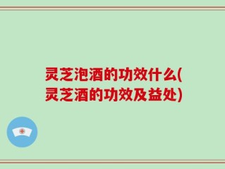 灵芝泡酒的功效什么(灵芝酒的功效及益处)