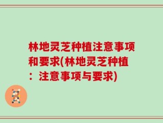 林地灵芝种植注意事项和要求(林地灵芝种植：注意事项与要求)