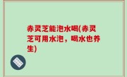 赤灵芝能泡水喝(赤灵芝可用水泡，喝水也养生)