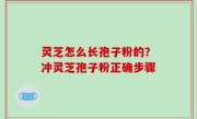 灵芝怎么长孢子粉的？冲灵芝孢子粉正确步骤