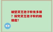 破壁灵芝孢子粉有多细？探究灵芝孢子粉的精细度？