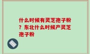 什么时候有灵芝孢子粉？东北什么时候产灵芝孢子粉