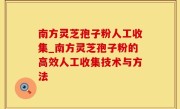 南方灵芝孢子粉人工收集_南方灵芝孢子粉的高效人工收集技术与方法