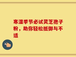 寒湿季节必试灵芝孢子粉，助你轻松抵御与不适