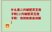 什么是二代破壁灵芝孢子粉(二代破壁灵芝孢子粉：功效和用途详解)