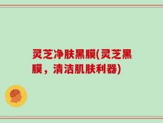 灵芝净肤黑膜(灵芝黑膜，清洁肌肤利器)