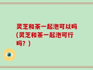灵芝和茶一起泡可以吗(灵芝和茶一起泡可行吗？)