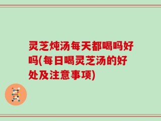 灵芝炖汤每天都喝吗好吗(每日喝灵芝汤的好处及注意事项)