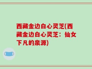 西藏金边白心灵芝(西藏金边白心灵芝：仙女下凡的泉源)