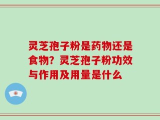 灵芝孢子粉是药物还是食物？灵芝孢子粉功效与作用及用量是什么