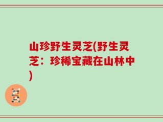 山珍野生灵芝(野生灵芝：珍稀宝藏在山林中)